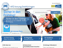 Tablet Screenshot of kfz-innung-oth.de